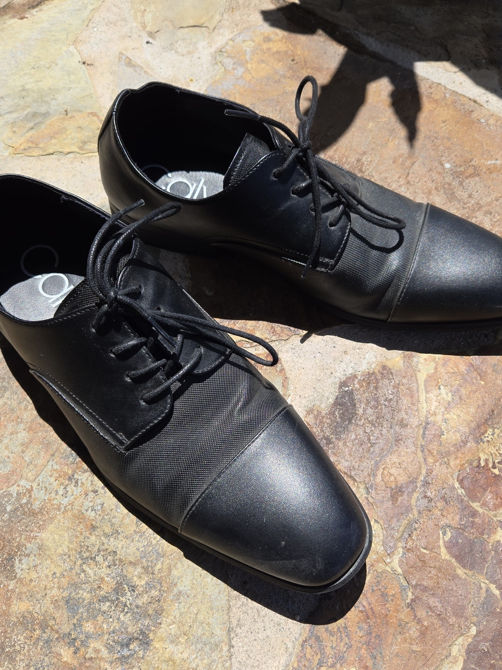 Calvin Klein Lafayette Classic Men's Black Lace-Up Oxford Dress Shoes